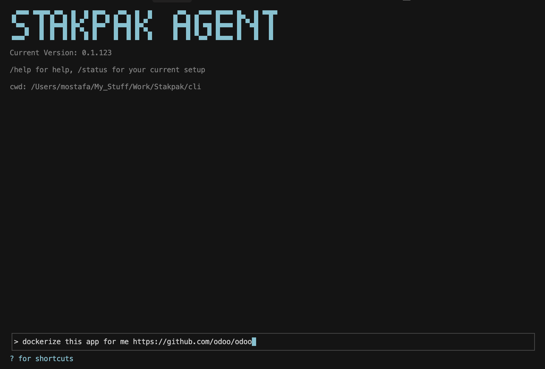 Stakpak Agent Terminal Interface