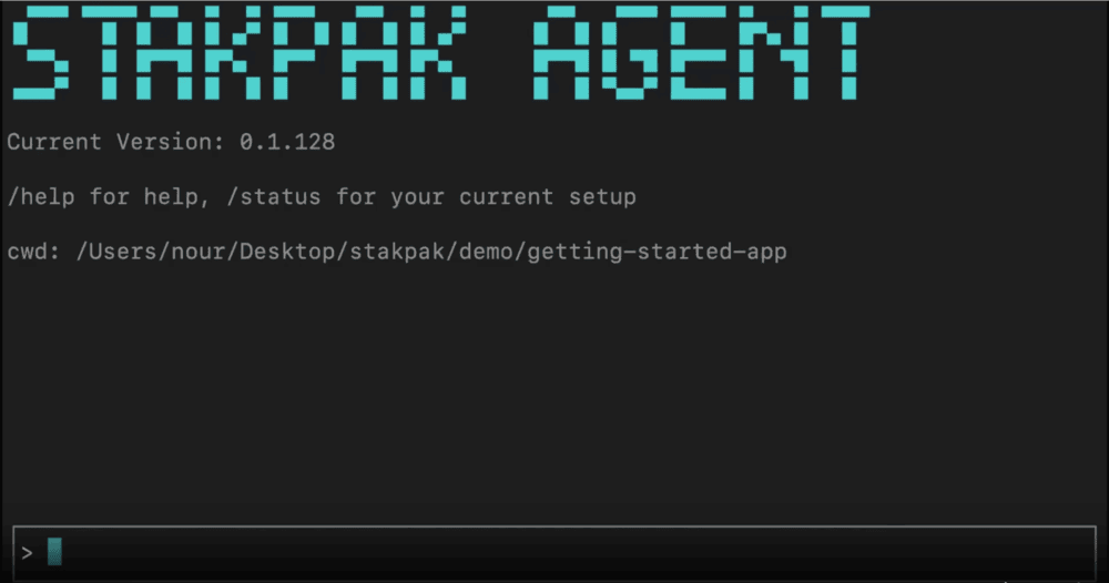 Stakpak Agent Terminal Interface